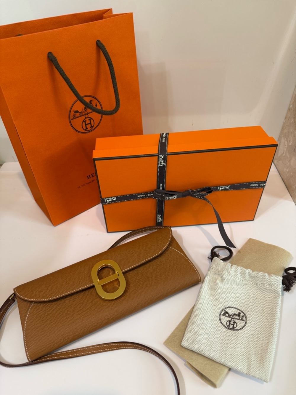 NWT Hermès Maillon To Go Wallet Purse in epsom “gold” chaine d’ancre - Picture 2 of 10